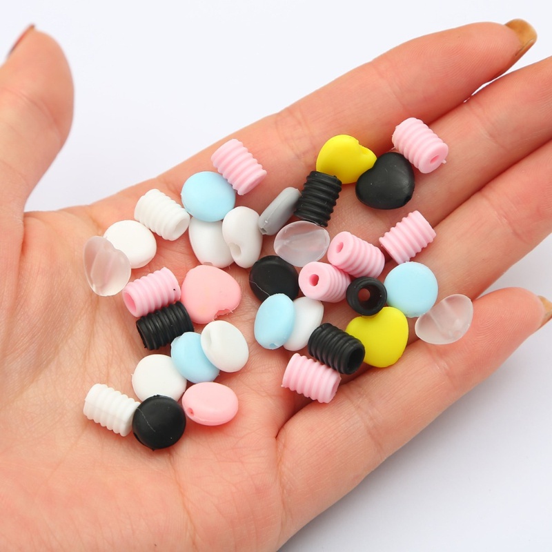 Set 100 nút silicone gắn dây khẩu trang nhiều màu chống trượt có thể điều chỉnh kích thước #50