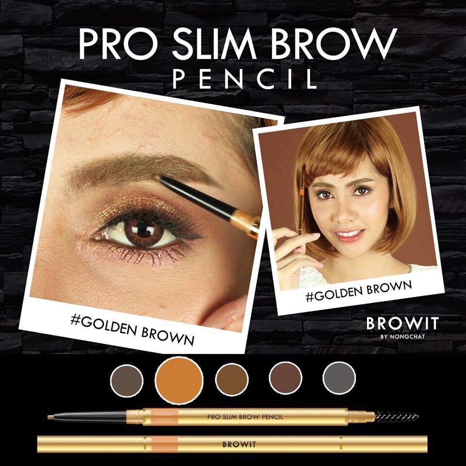 Chì kẻ mày NONGCHAT chống nước siêu nhỏ dễ kẻ mày Browit by NongChat Pro Slim Brow Pencil 0.06g