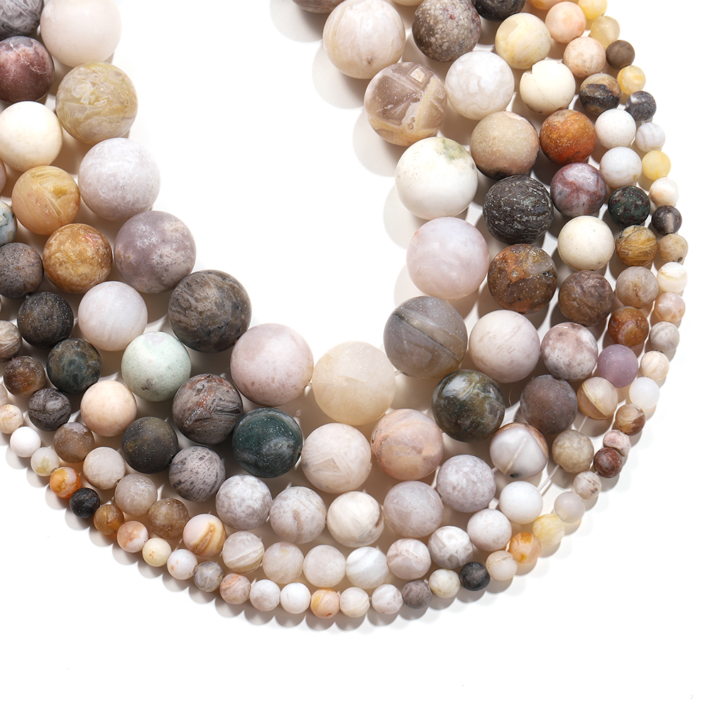 Chuỗi hạt đá tròn St.kunkka 4/ 6/ 8/ 10mm DIY trang sức