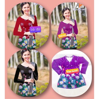 Áo lẻ bà ba in 4d từ 40-70 mặc vừa