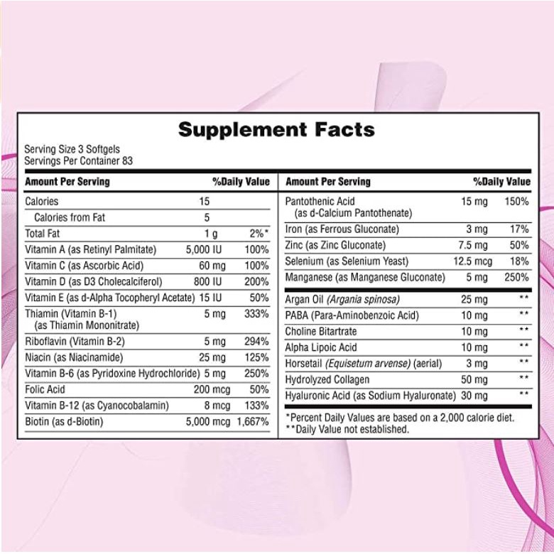 Viên uống da tóc móng Nature’s Bounty Giúp Da căng bóng Giảm rụng tóc 150 viên MaCi