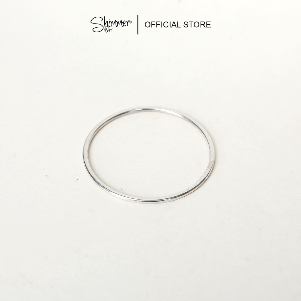 Vòng Tay Bạc 925 Cao Cấp An Toàn Cho Bé Trai Bé Gái SHIMMER SILVER Thiết Kế Trơn Đơn Giản Basic