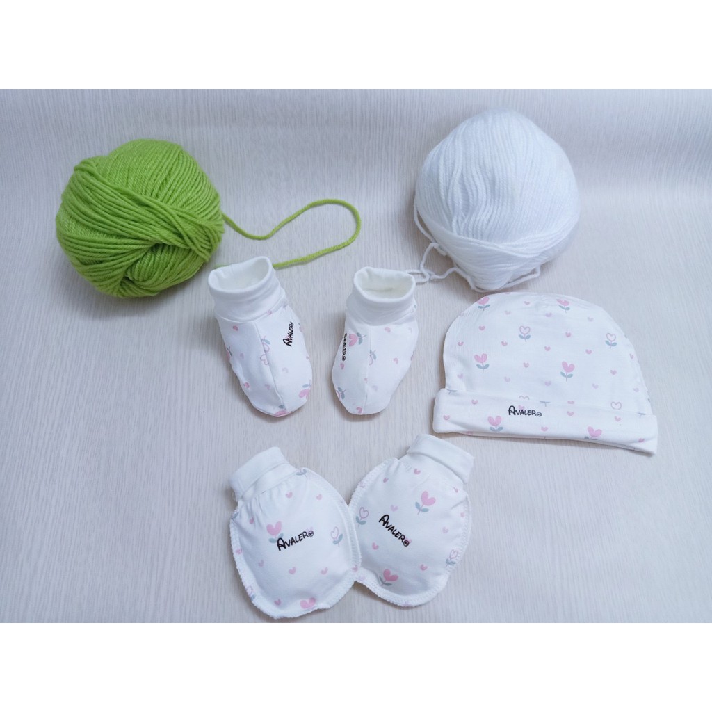 Phụ kiện mũ/bao tay/bao chân Avaler cho trẻ sơ sinh