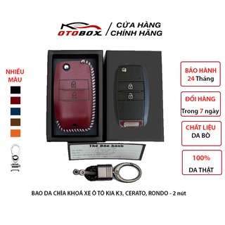 Bao da chìa khoá ô tô kia morning, soluto chìa gấp 2 nút, bọc bảo về chìa khoá oto cao cấp chống xước