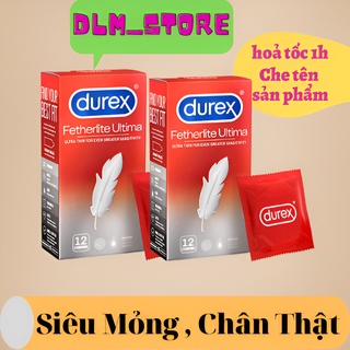 2hộp bao cao su durex fetherlite ultima siêu mỏng 12c / hộp