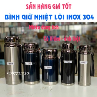 Bình nước giữ nhiệt Baol 1500ml inox 304| Bình đựng nước thép không gỉ giữ nóng lạnh nhiều dung tích 600ml đến 1500Ml