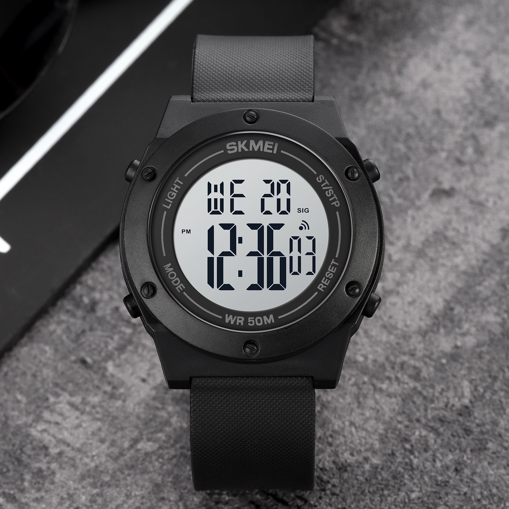 Đồng Hồ Điện Tử Đa Năng SKMEI 1772 Chống Nước Với Dây Đeo PU Cho Nam