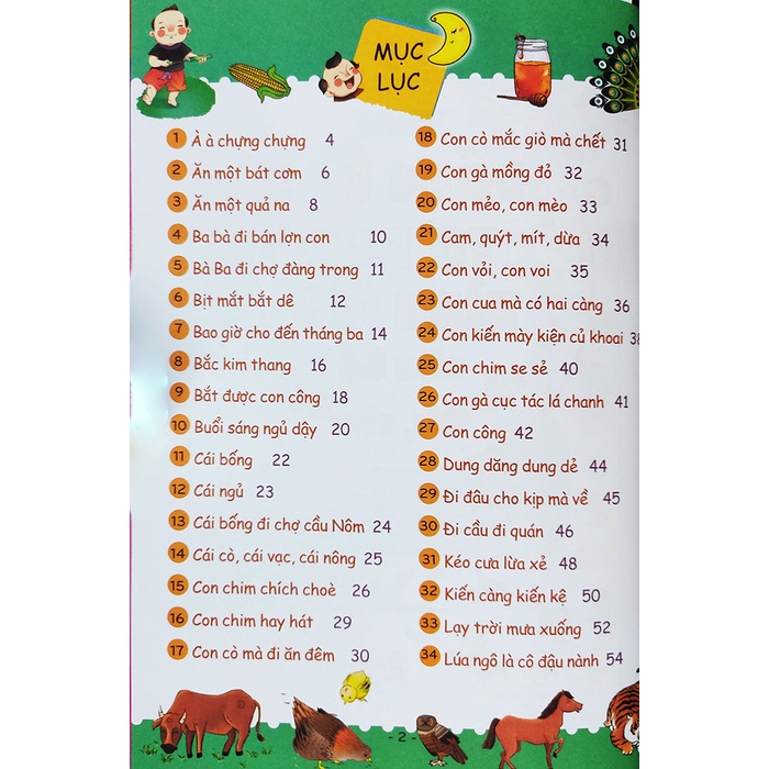 Sách Đồng Dao Tư Duy Hình Ảnh Cho Bé, Tập Đọc Tập Nói