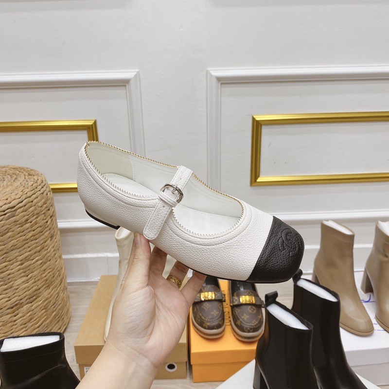 Giày búp bê channel đế bệt khoá ngang spsl fullbox bill túi giấy | BigBuy360 - bigbuy360.vn