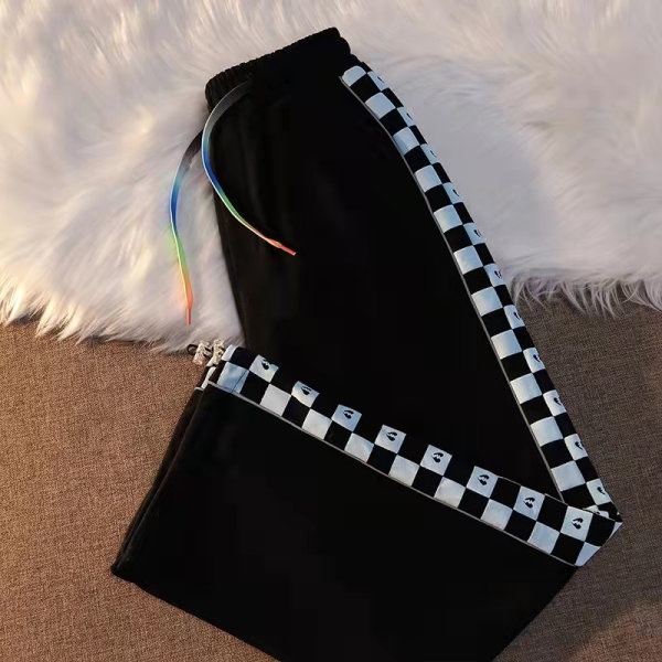 NRVP Quần Thể Thao Nữ Ống Rộng Phong Cách Đường Phố Hàn Quốc Mới