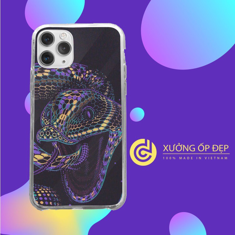 Ốp Lưng iphone chống trầy ốp ĐT hình rắn màu sắc độc đáo dành cho Iphone 5 đến 12 Promax POD20210242
