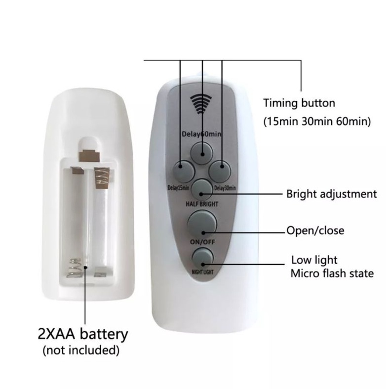 Bộ Đui đèn E27 hẹn giờ tắt điều khiển từ xa - Kèm Pin Remote