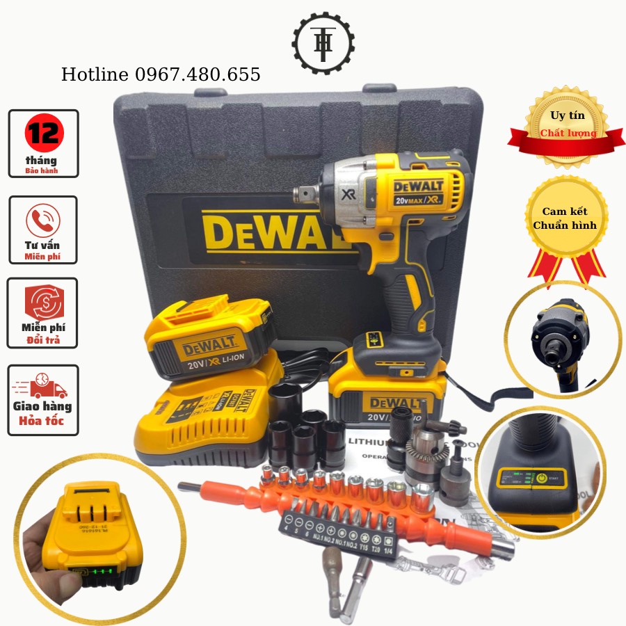 Máy siết bulong, Máy khoan pin Dewat X2 HÀNG CAO CẤP đa chức năng,khoan tương, bắn tôn,mở ô tô,xe máy……cực khỏe