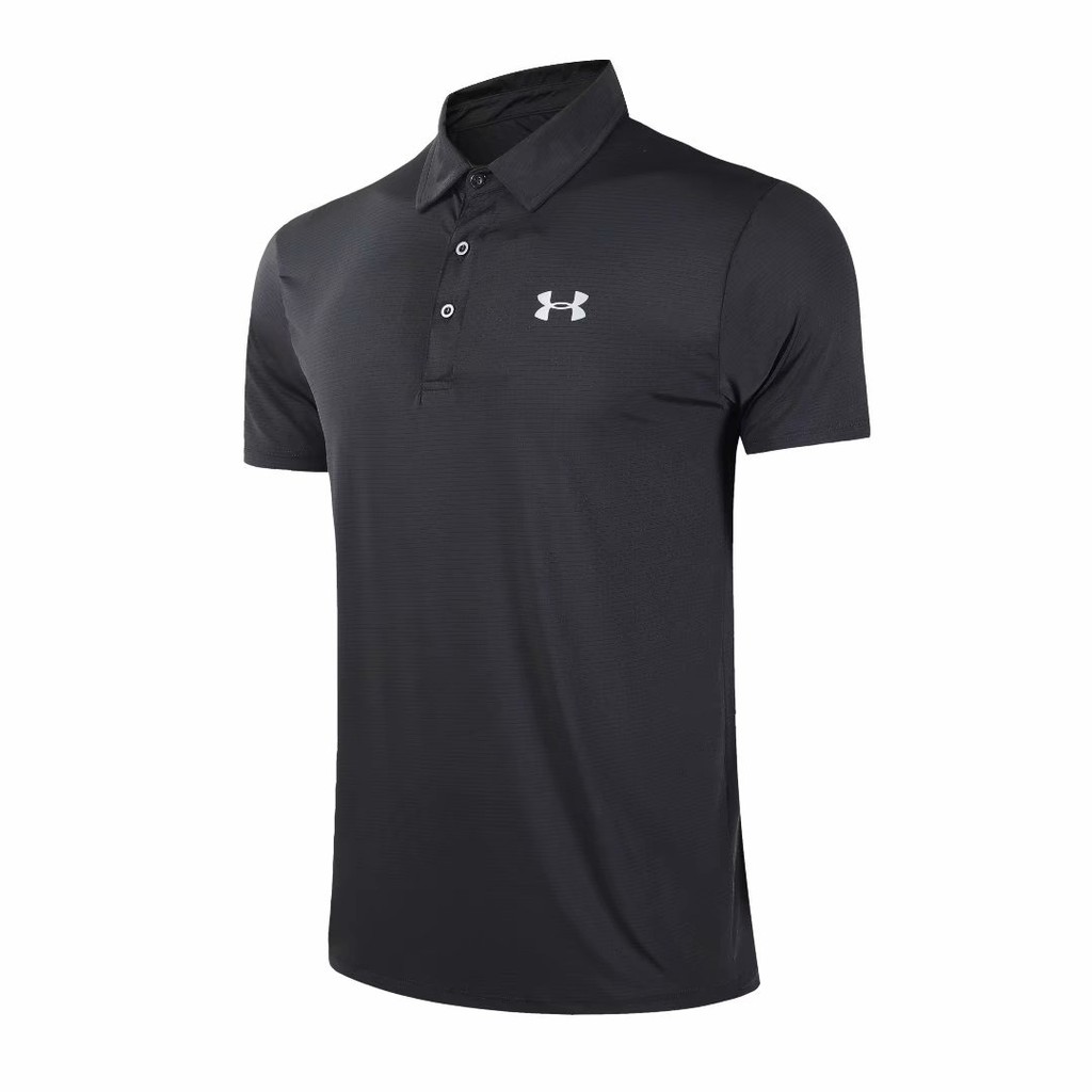 Under Armour Áo polo nam gấu con tay lỡ, áo thun nam ngắn tay cổ bẻ chất cá xấu Cotton 391