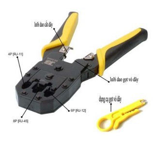 Kìm Bấm Mạng BOSI Cao Cấp, Kìm Bấm RJ45/RJ11, kìm bấm chuyên dụng cho ae thợ, sản phẩm chất lượng cao.