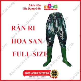 Mua Quần ủng ràn ri lội nước bảo hộ lao động HOA SAN Loại 1- Ủng liền quần lội nước giá rẻ-Giadung24h