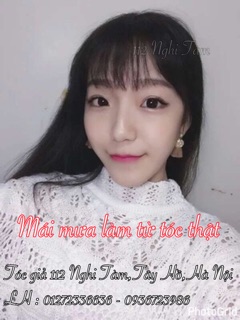 Tóc mái mưa làm từ tóc thật 100%