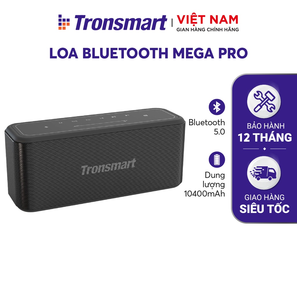 Loa Bluetooth 5.0 Tronsmart Element Mega Pro - 60W - Hỗ trợ TWS và NFC ghép đôi 2 loa - Hàng chính hãng - BH 12T