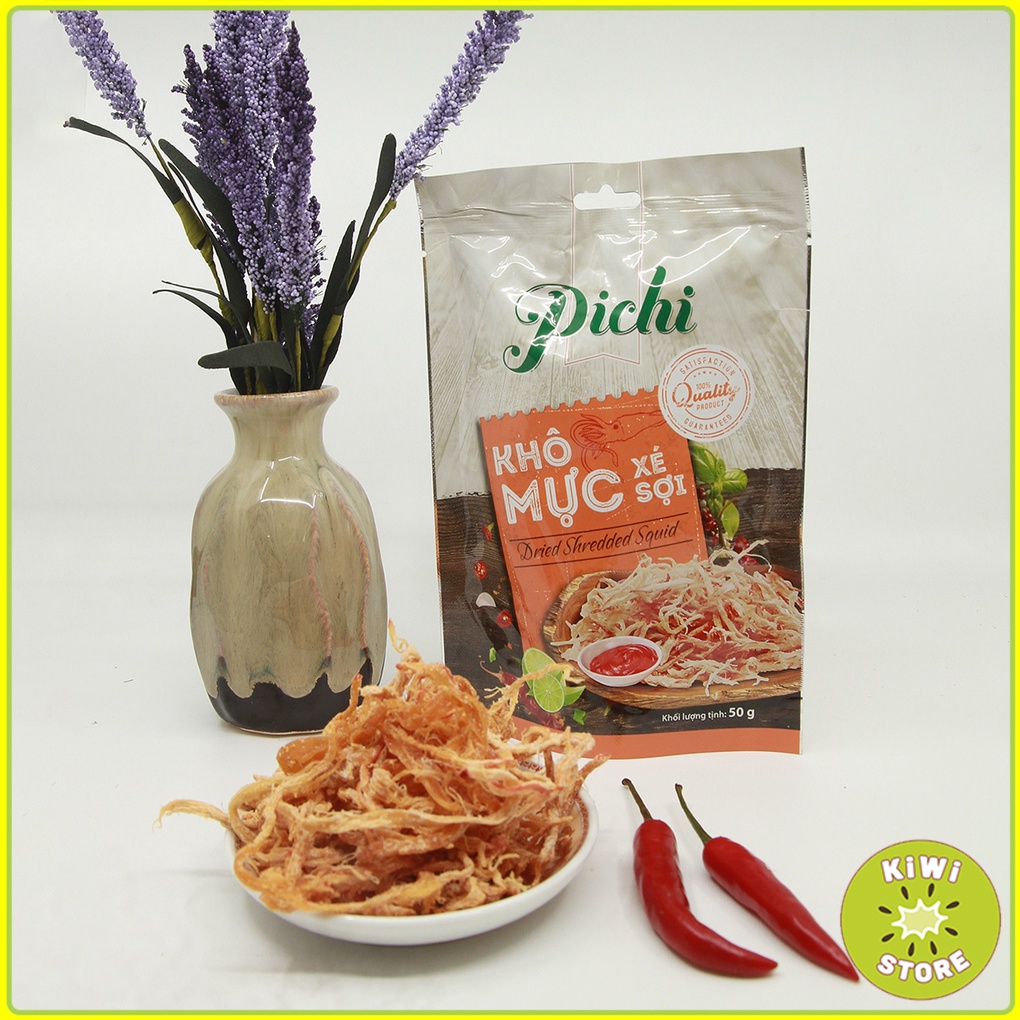 Khô mực xé sợi tẩm gia vị cay Pichi loại 1 ăn vặt cực nghiền Kiwi Store | BigBuy360 - bigbuy360.vn