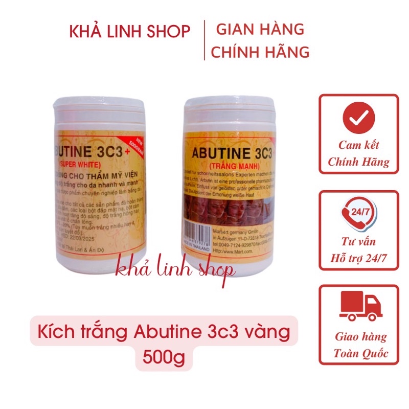 Lẻ hộp 500g kem kích trắng abutine 3c3 màu nâu