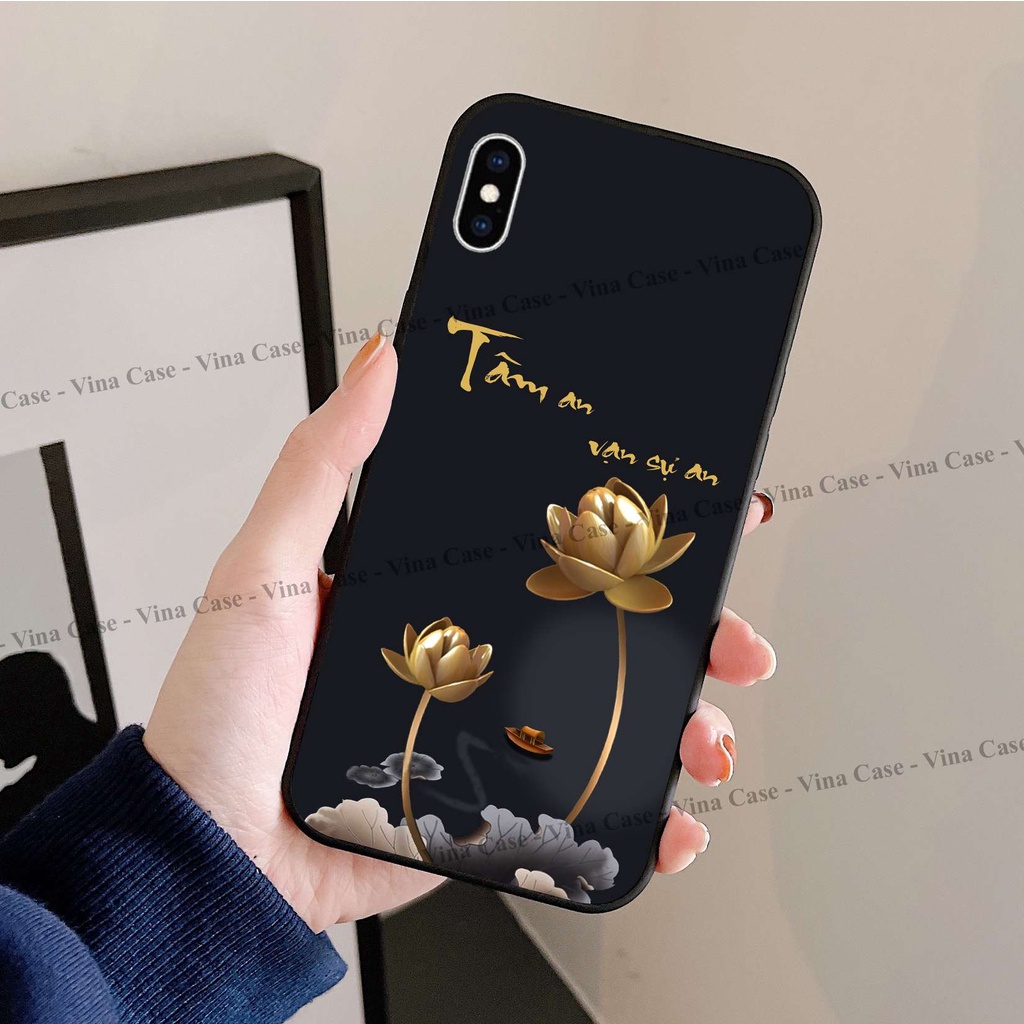 Ốp kính in hoa sen kính phật cho iPhone X/Xs - iPhone XR - iPhone Xsmax - iPhone 11 - iPhone 11 Pro - iPhone 11 Pro Max