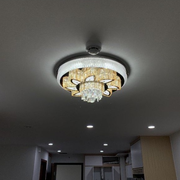 Đèn led ốp trần trang trí phòng khách phòng ngủ có 3 chế độ sáng tặng điều khiển bảo hành 24 tháng - Mã 236/600
