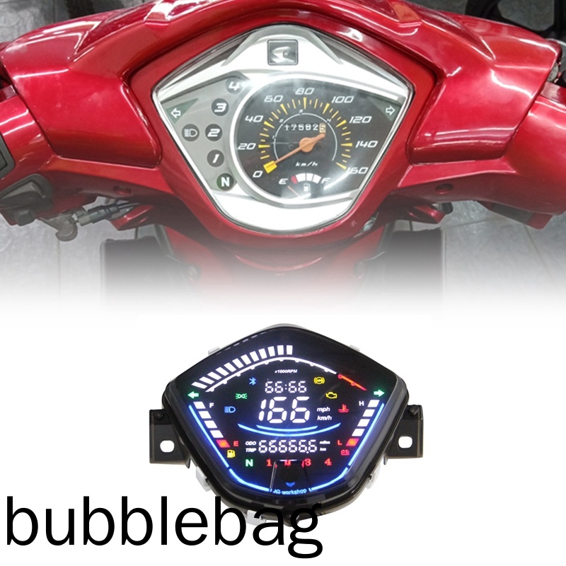 Đồng Hồ Đo Tốc Độ Kỹ Thuật Số Dành Cho Xe Máy Honda Wave110 Wave110rs 110Rs Wave110i Toàn Bộ ​Đồng Hồ Đo Màn Hình Lcd♨