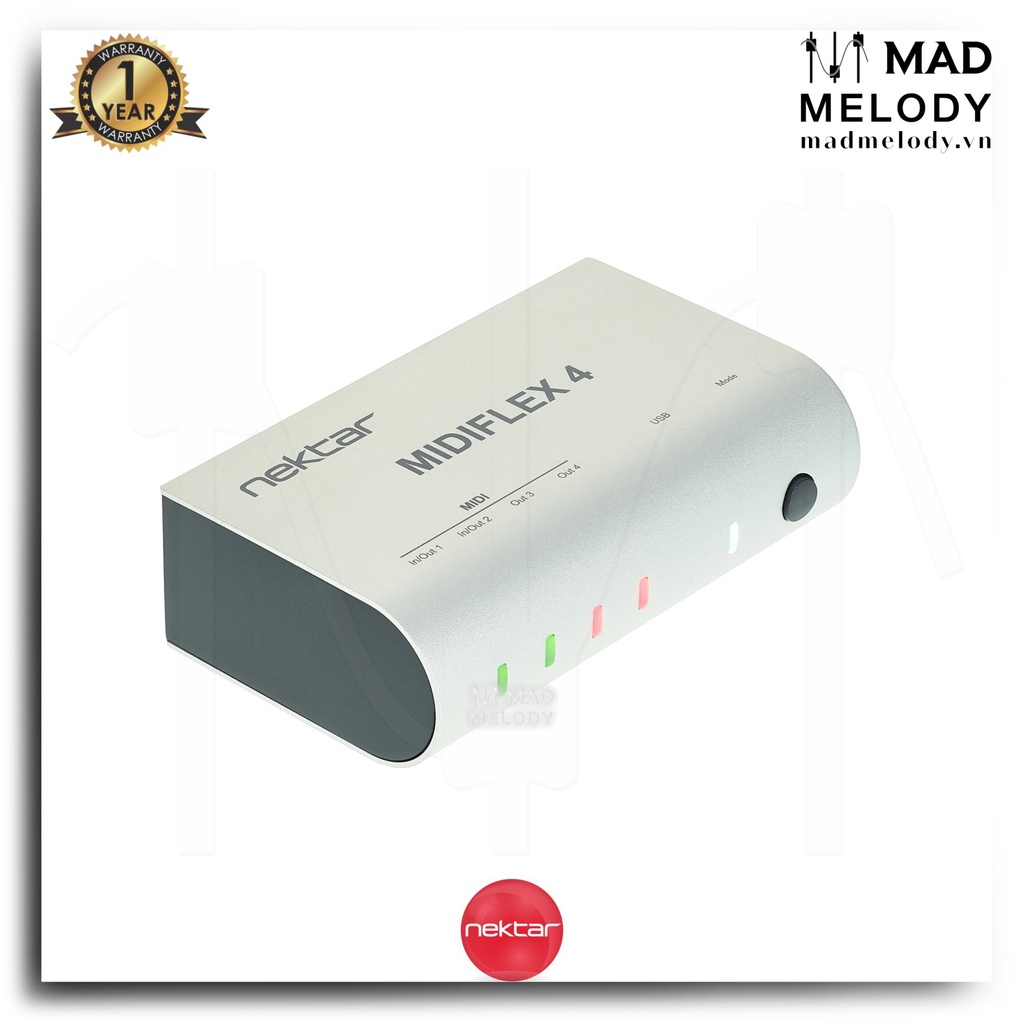 Nektar MIDIFLEX 4 USB MIDI Interface [bộ giao tiếp chuyển đổi MIDI 4 cổng tiện dụng, Brand New]