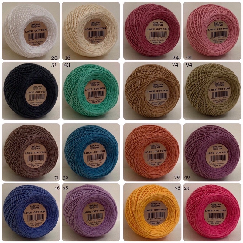 Chỉ lace cotton vn-craft yarn