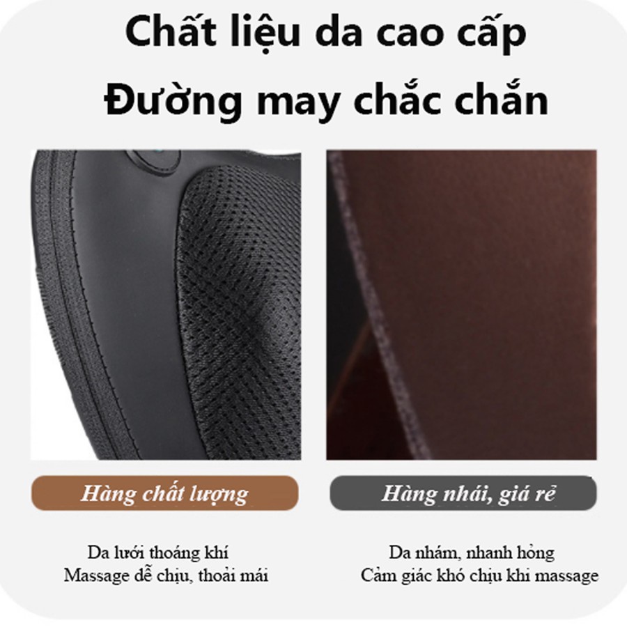 Gối Massage Hồng Ngoại 8 Bi Sạc Pin Tự Động Đảo Chiều Cao Cấp