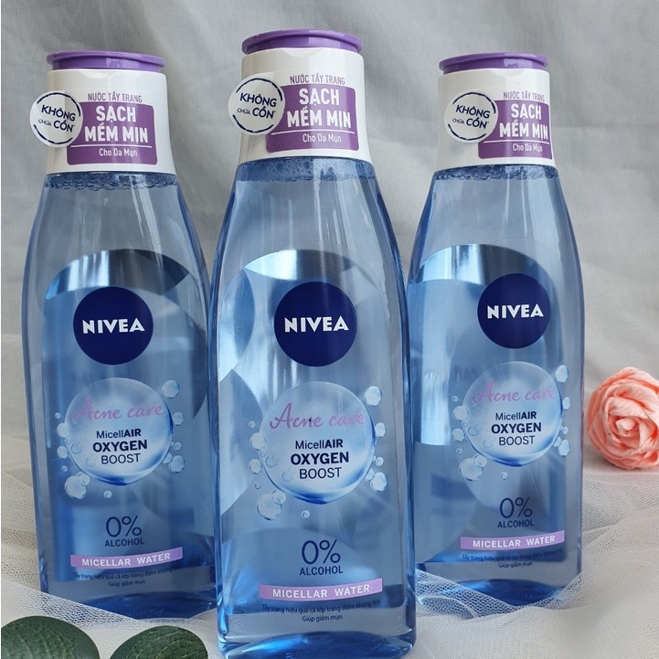 Nước tẩy trang NIVEA Acne Care Micellar Water 200ml ngừa mụn,làm sạch,trắng da