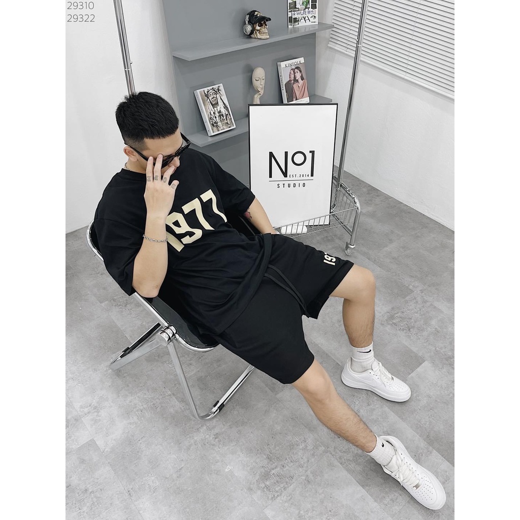 { Hàng Hot } Bộ Phông Nam Ngắn Tay Phối 1977 Hè Cao Cấp, Chất Su Mịn Siêu Mát Chất Lượng Phong Cách Hợp Thời Trang 2023