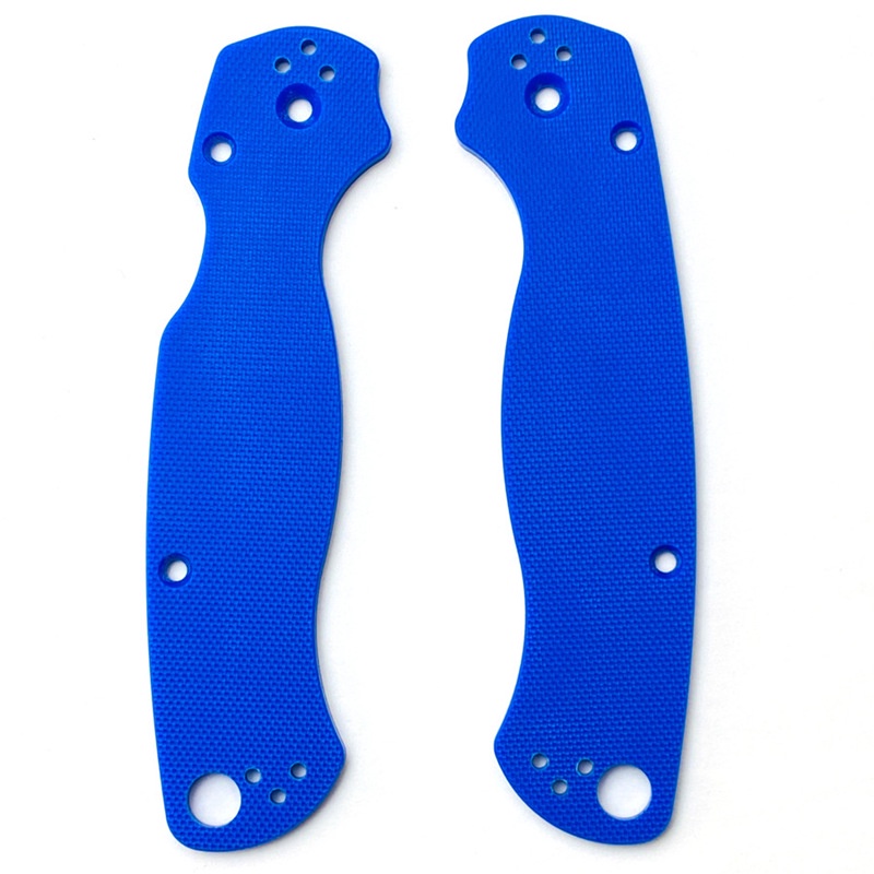 1 Cặp Tay Cầm Chống Trượt G10 Màu Xám / Xanh Da Trời / Xanh Dương Đậm DIY Cho Spyderco Paramilitary 2