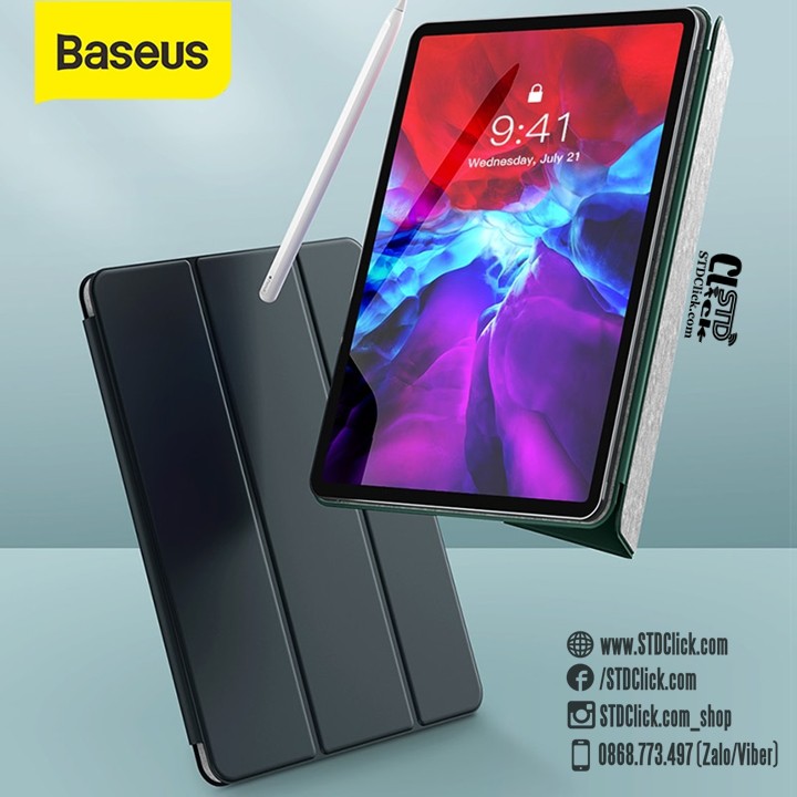 BAO DA IPAD PRO 11 2020 BASEUS SIMPLISM THREE-FOLD NAM CHÂM HÍT LƯNG CHÍNH HÃNG | BigBuy360 - bigbuy360.vn