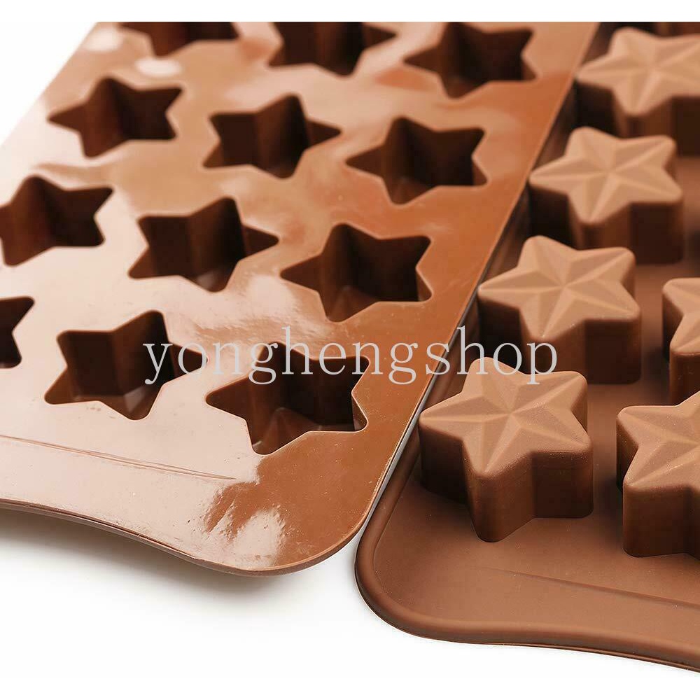 Khuôn Silicone Tạo Hình Làm Bánh Kẹo Hình Ngôi Sao 3D DIY