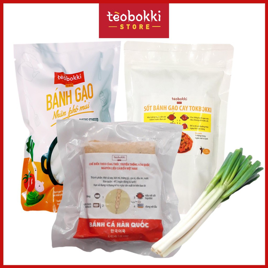Combo nấu tokbokki nhân phô mai