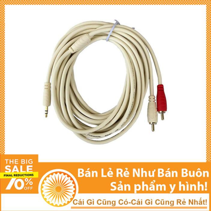 Cáp Audio 3.5 to RCA AV Audio 1.8m Loại Xịn Giá Rẻ