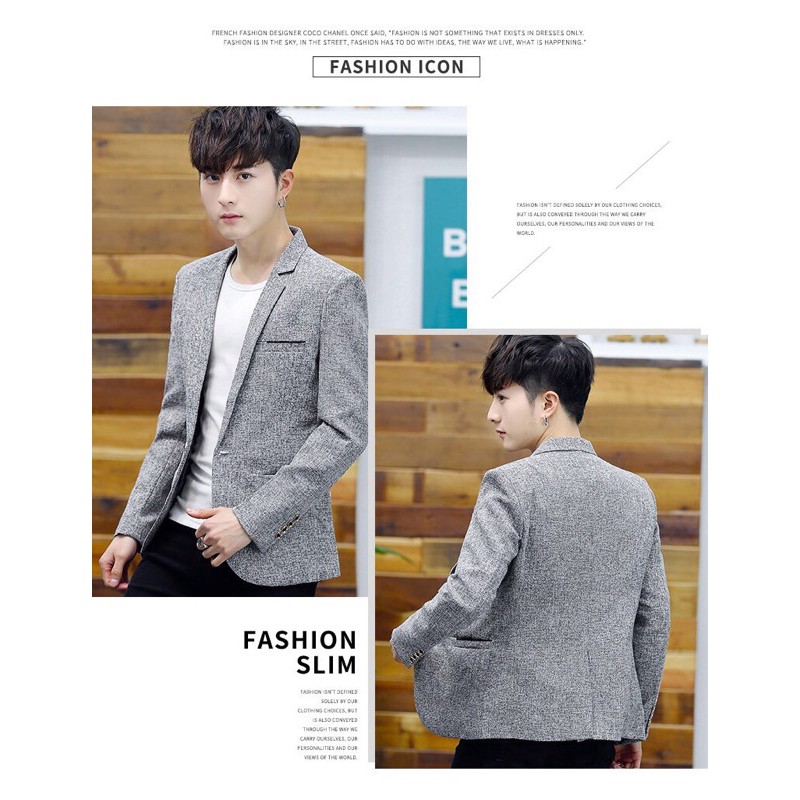 Áo khoác vest nam MR_Shop phong cách Hàn Quốc