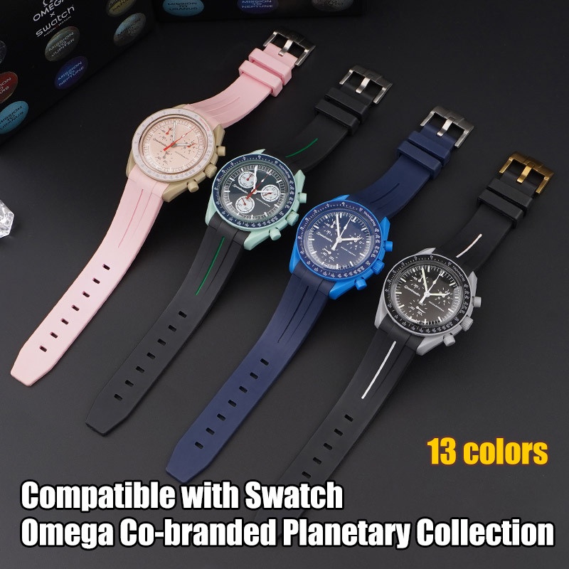 Dây Đeo Cao Su 20mm Chống Thấm Nước Cho Omega X Swatch MoonSwatch