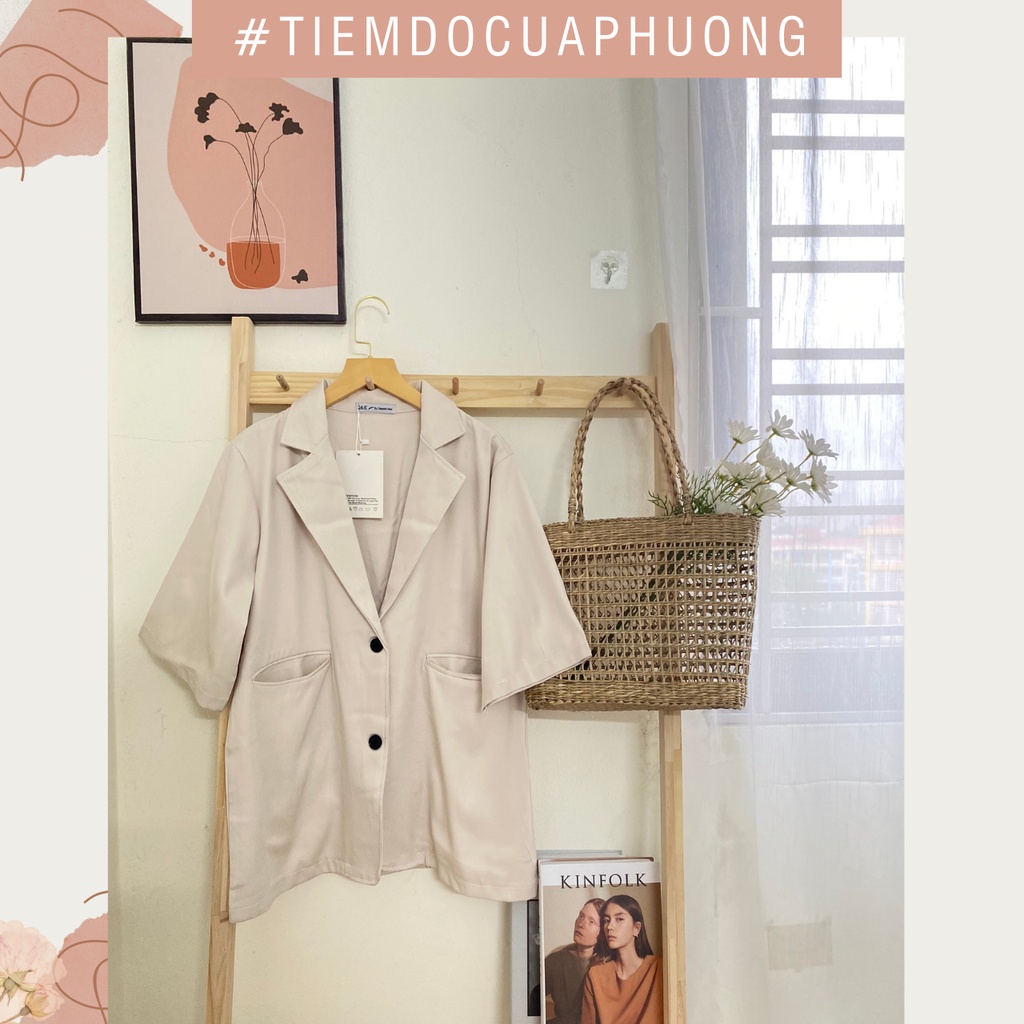 Áo blazer cộc tay, áo vest nữ một lớp phong cách Hàn Quốc, đồ công sở đi làm | BigBuy360 - bigbuy360.vn