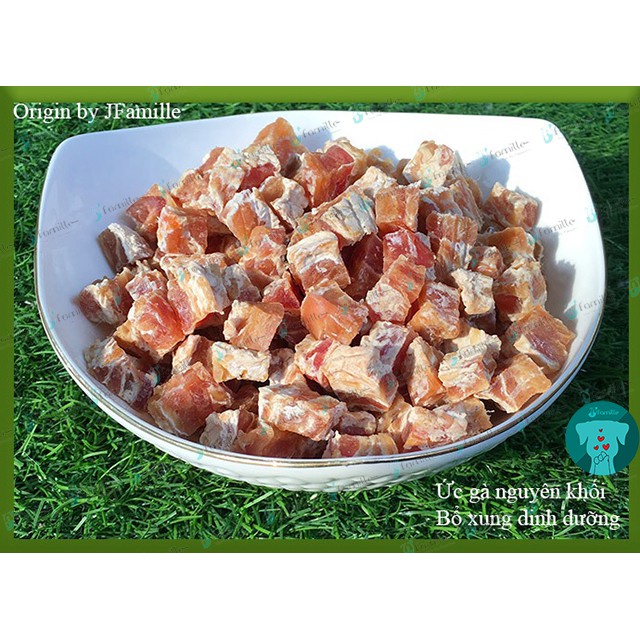 [100% THỊT TƯƠI]Treat Thưởng Cho Chó JFamille, Viên Bò Gà Bông Tuyết, Giàu Đạm, Dinh Dưỡng Cần Thiết. Gói 100gr - JF03