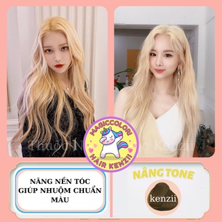 Thuốc Nhuộm Tóc Nâng Tone Tặng Oxy Trợ Nhuộm Găng Tay Mũ Chùm Kenzii không gây khô sơ đứt tóc