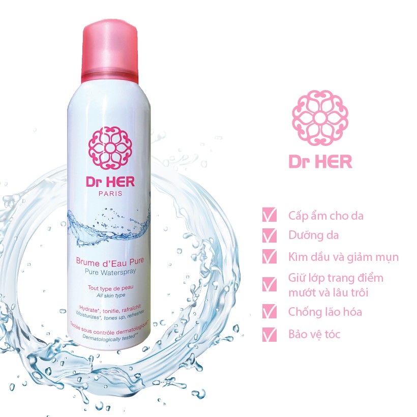 [COMBO] Xịt khoáng DR.HER + Bông tẩy trang HER COTTON | BigBuy360 - bigbuy360.vn