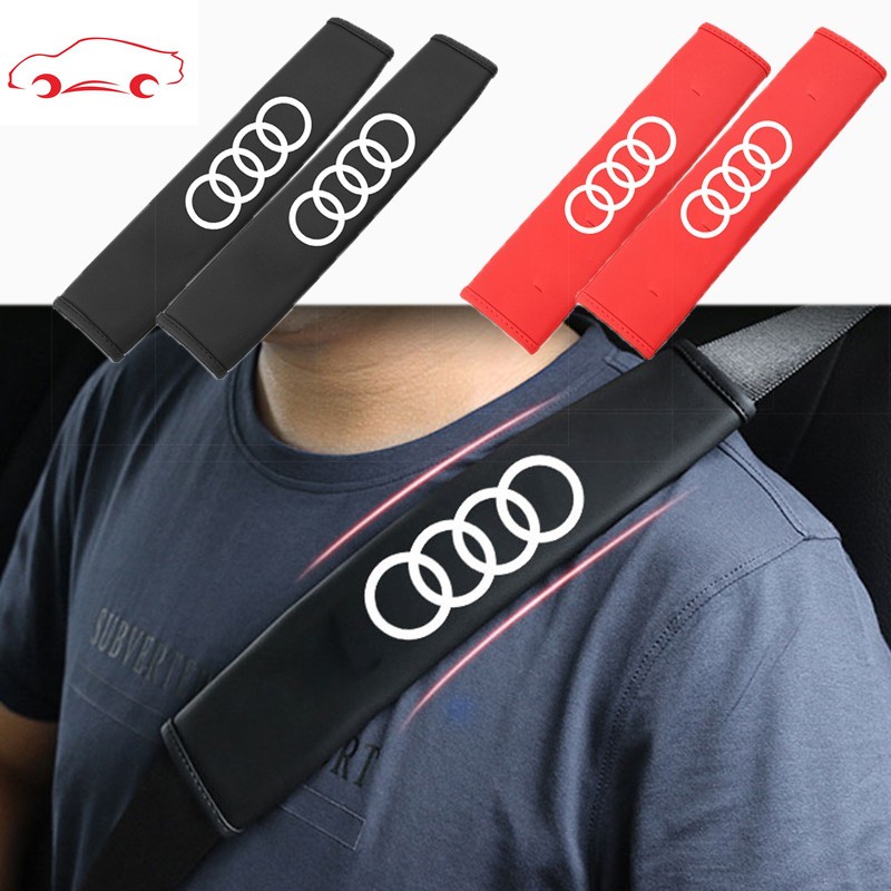 Đệm Bọc Dây Đai An Toàn Bằng Da Cho Xe Hơi Audi A4 Tt A3 A5 A6 Q7 Q5 Rs3 Q3 A7 Rs6 Rs7 A8L Rs5 Rs4 Q8