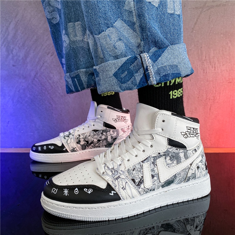 Giày sneaker in hoạt hình anime one piece thời trang size 36-44