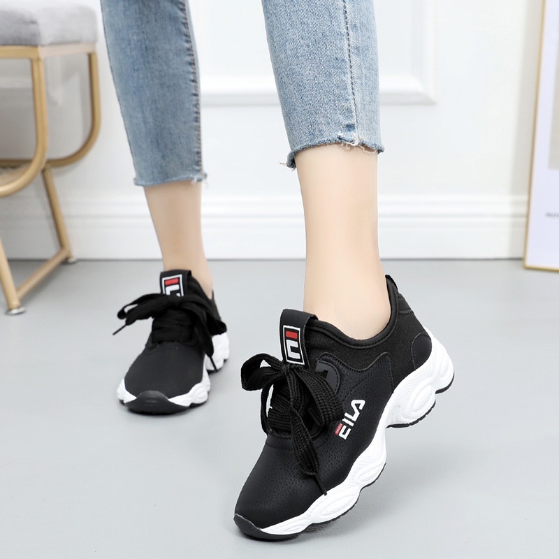 Giày thể thao nữ trắng cao cấp giá rẻ giày sneaker nữ nhiều màu độn đế - TKB-B5B5