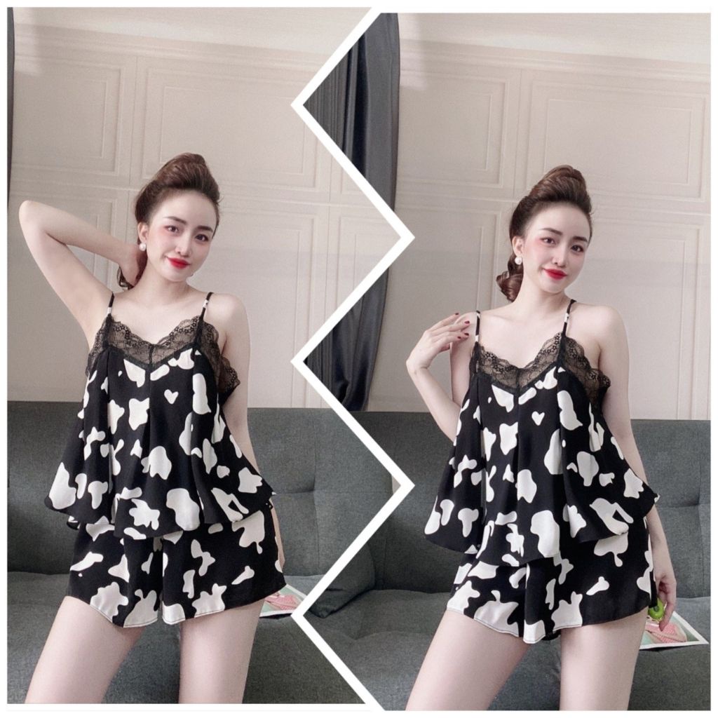 Đồ ngủ nữ❣️FREE SHIP❣️Đồ ngủ sexy lụa Satin cao cấp mềm mại xinh xắn