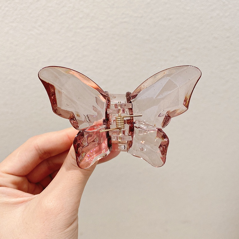 Kẹp Tóc Hình Bướm Trong Suốt Thời Trang Hàn Quốc 2 Kích Thước