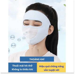 BỘ 2 MẶT NẠ FREESIZE CHỐNG NẮNG - TIA UV JAPAN MASK (Xanh+Trắng)
