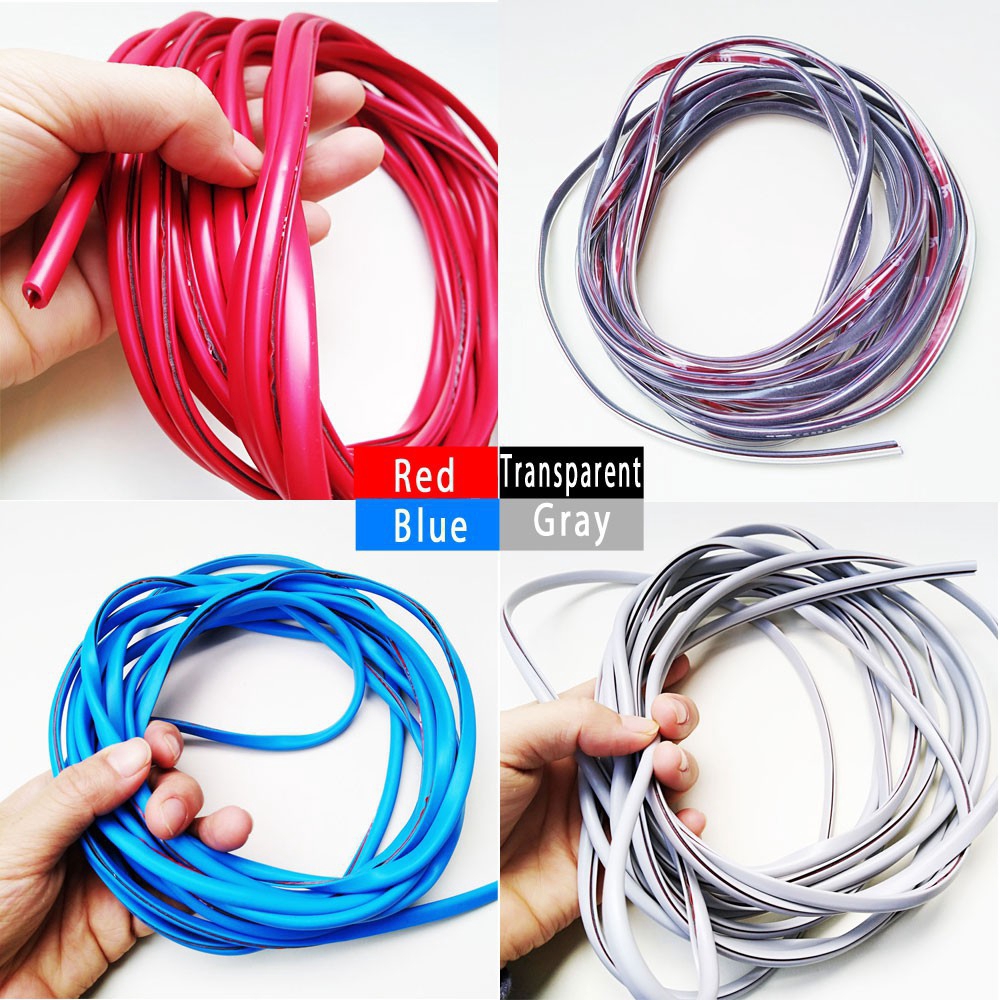 5m dây cao su viền bảo vệ cửa xe hơi nhiều màu tùy chọn